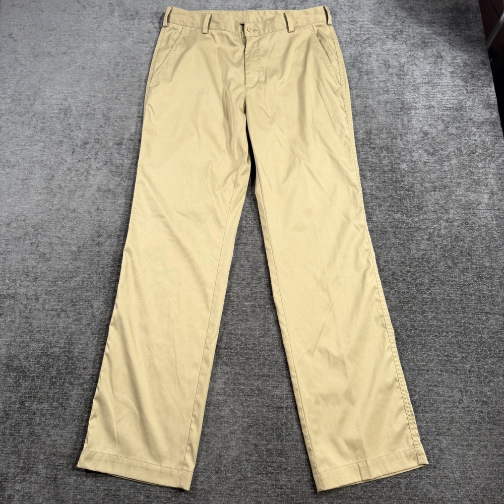 Nike Golf Dri-FIT Pants Mens 32x32 Khaki Tan Flat Front Performance Trousers
